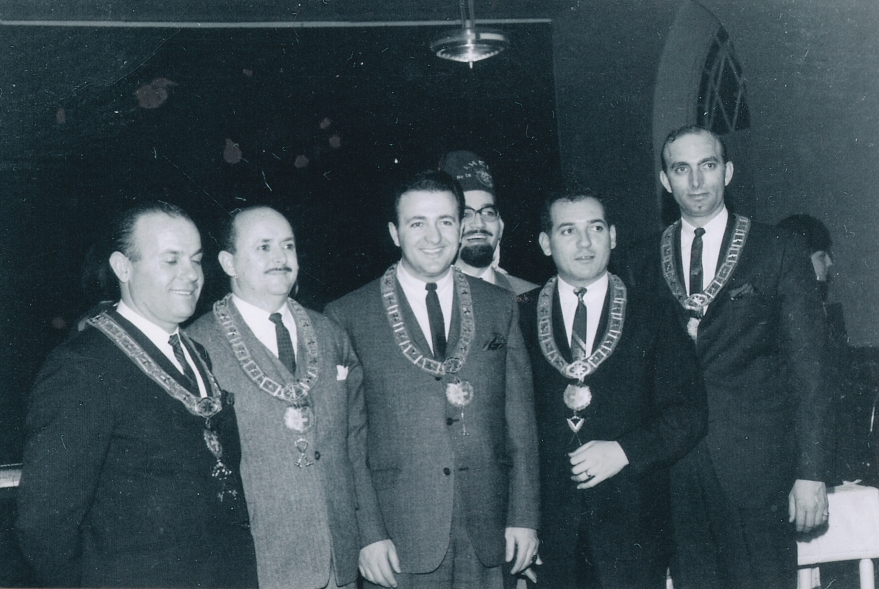 1960s AHEPA, photo includes Louis, George Karkoulis, Tom Annis, and Jim Zeikios